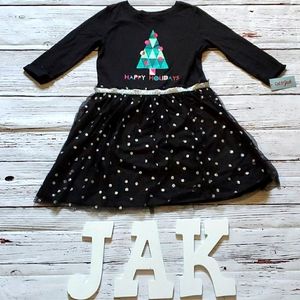 🆕️ CAT & JACK CHRISTMAS BLACK TULLE DRESS 🌲